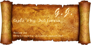 Gyürky Julianna névjegykártya